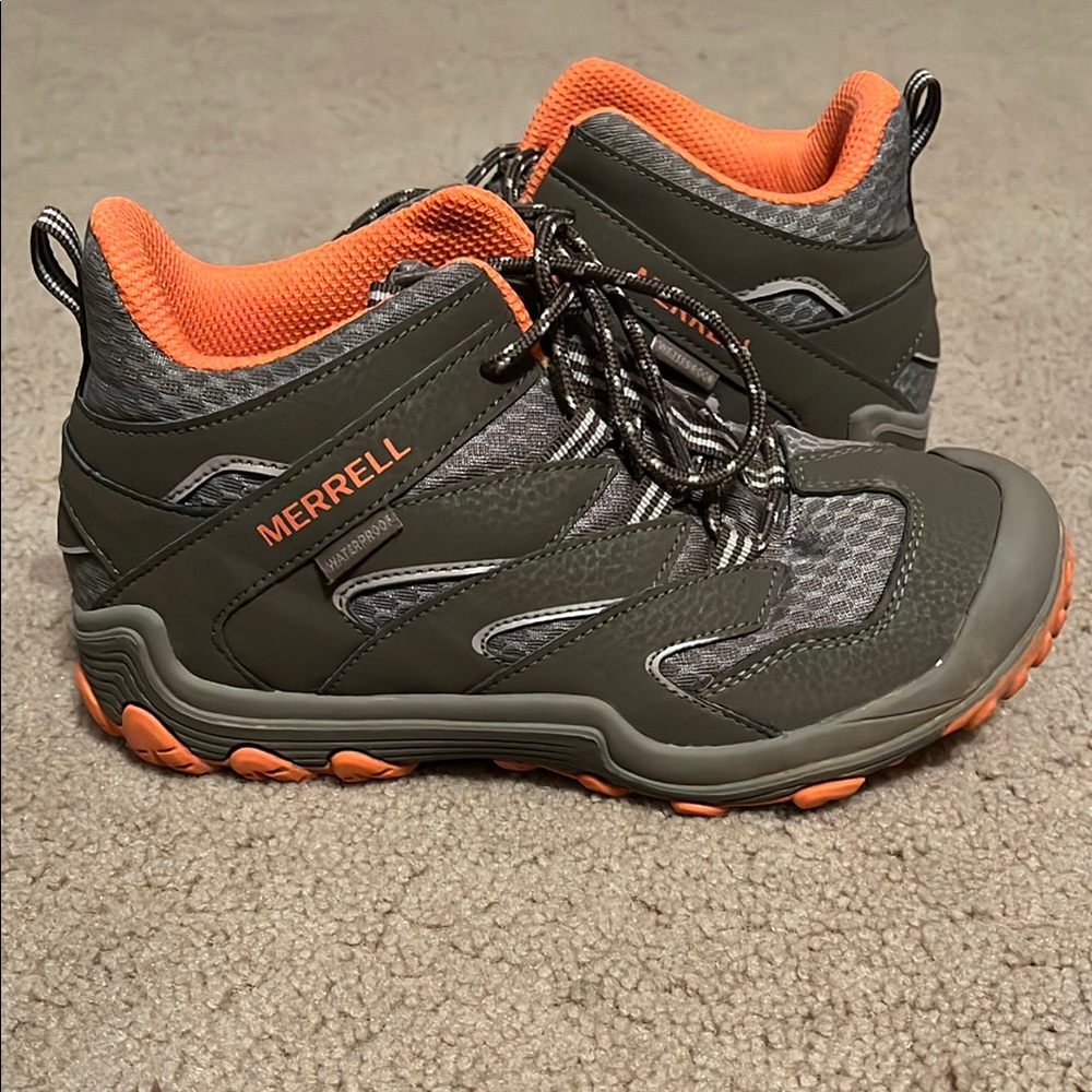Merrell Kid’s Gray and Orange Hiking Shoes